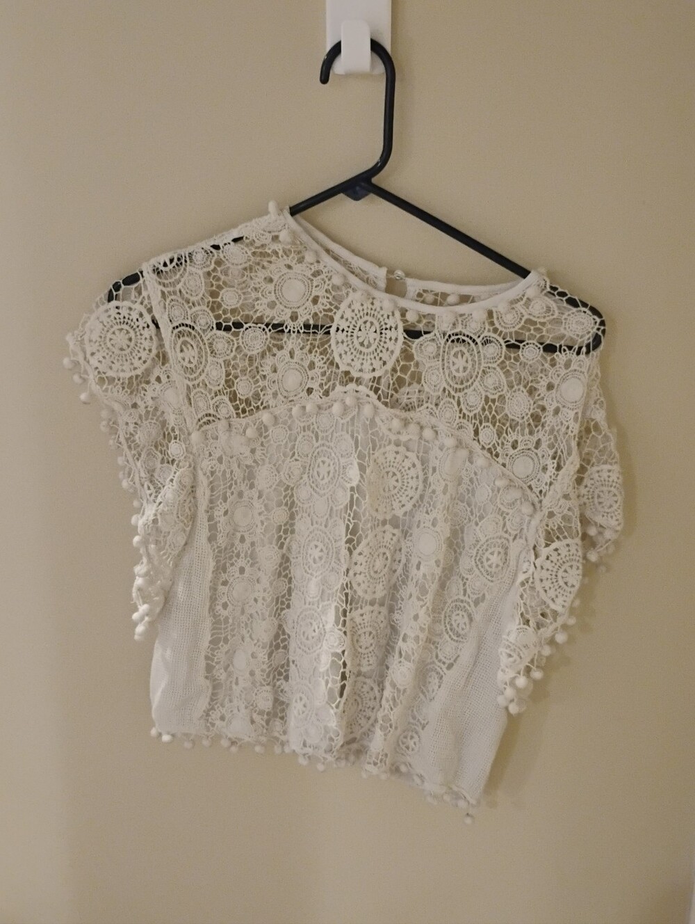 Tularosa Kennedy Womens White Crochet Top Sz L
